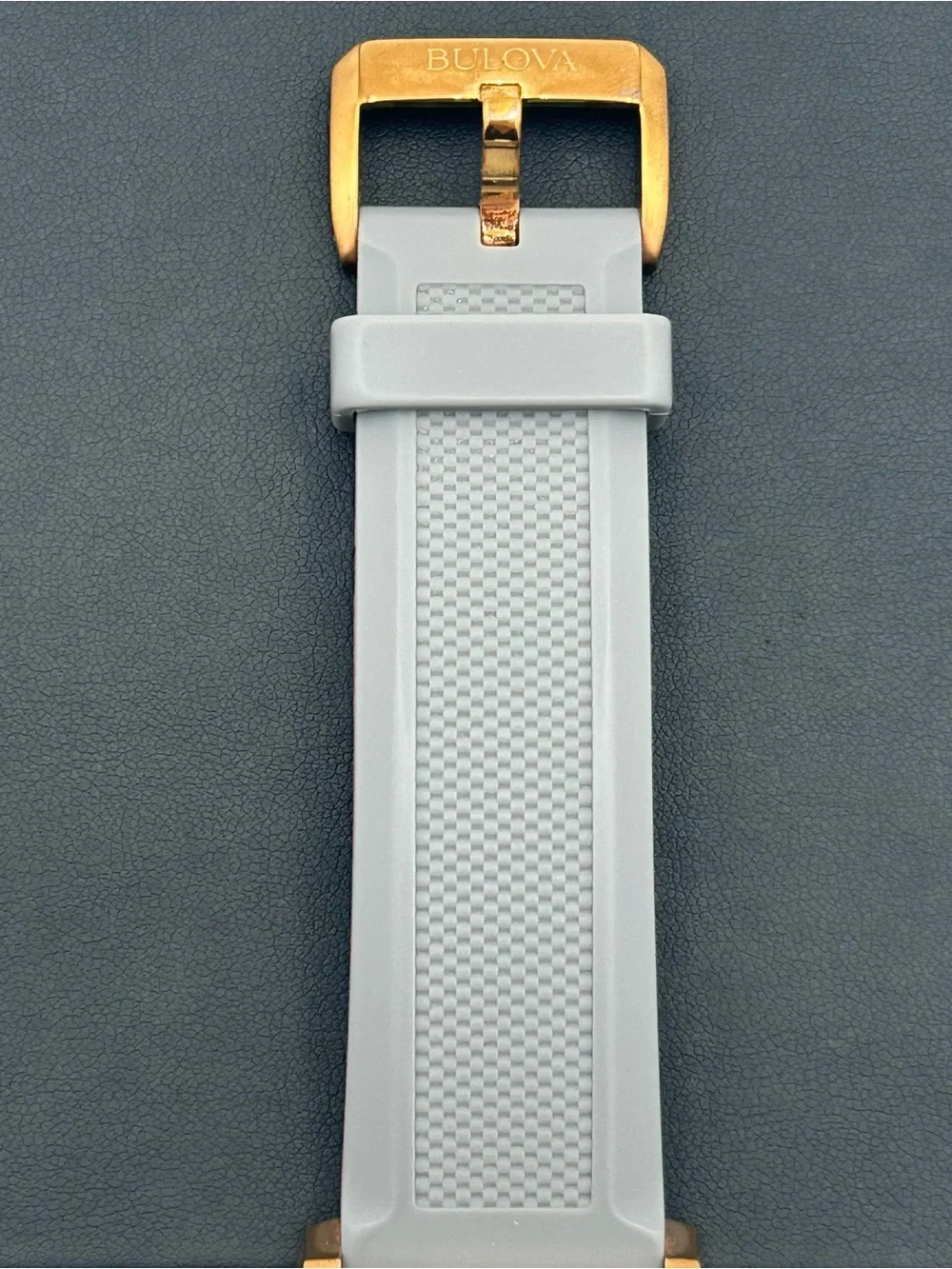 Bulova Marine Star Rose-Gold Tone Automatic Watch with Gray Band (Model 98A228)